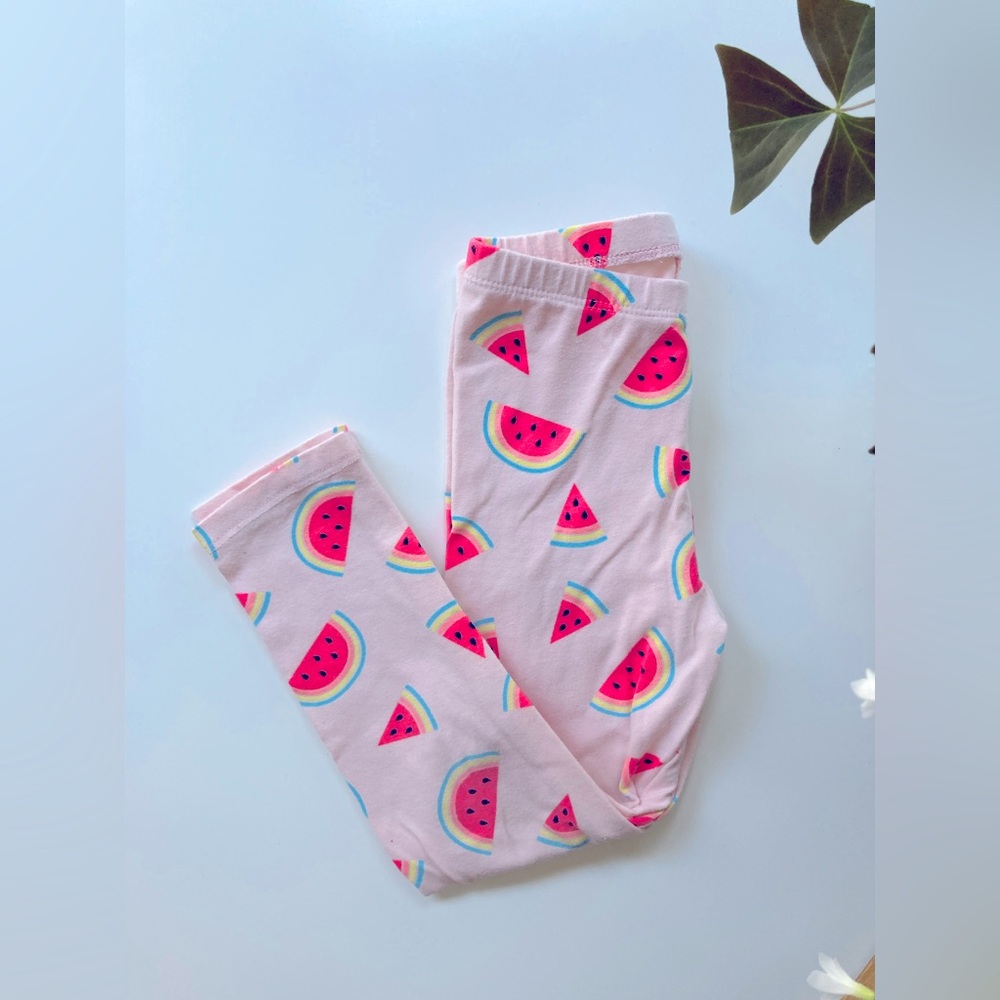 Cat & Jack Pink Watermelon Print Kids Leggings Size 3T